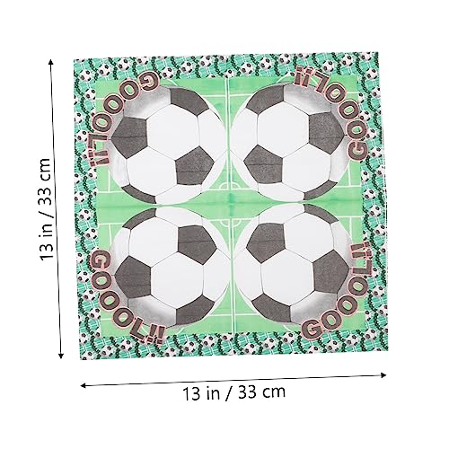 TIDTALEO 60 Unidades Guardanapos De Futebol Artigos Para Festa De Aniversário De Futebol Decoração D