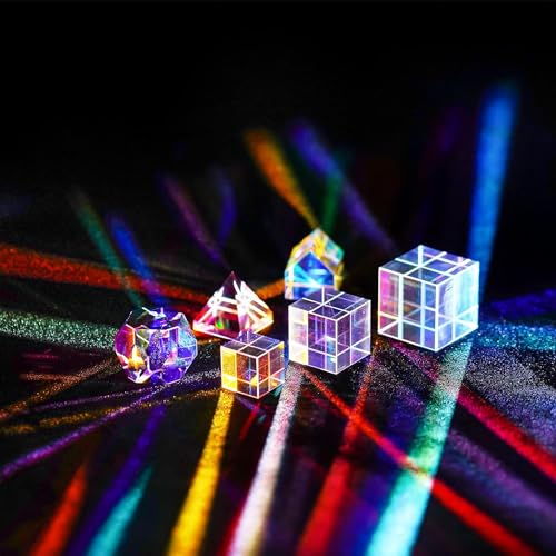 Image of Mini K9 Crystal Glass Prism Cube,Optical Glass RGB Dispersion Prism X-Cube for Physics Teaching Art Decor Photography Props,15 * 15 * 15mm