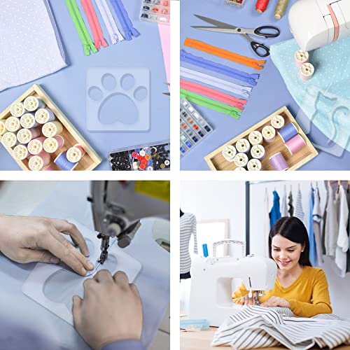 Craspire Quilting Templates For Machine Quilting 4Pcs Free Motion Quilting Templates 0.16Inch Thick Acrylic Quilting Rulers With Cat Butterfly Footprint Pattern For Domestic Sewing Machine #TOP5