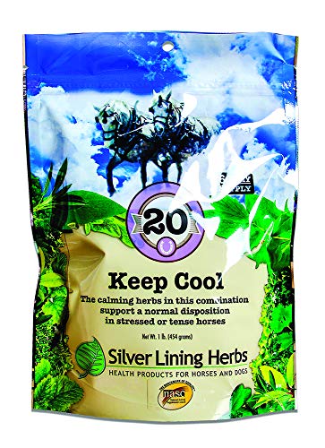 Silver Lining Herbs 20 Keep Cool Equine Calmer - Natural Herbal Horse Supplement - Supports Calming Anxious and Excitable Horses - Helps Maintain Contentment and Relieve Stress - 1 lb Bag