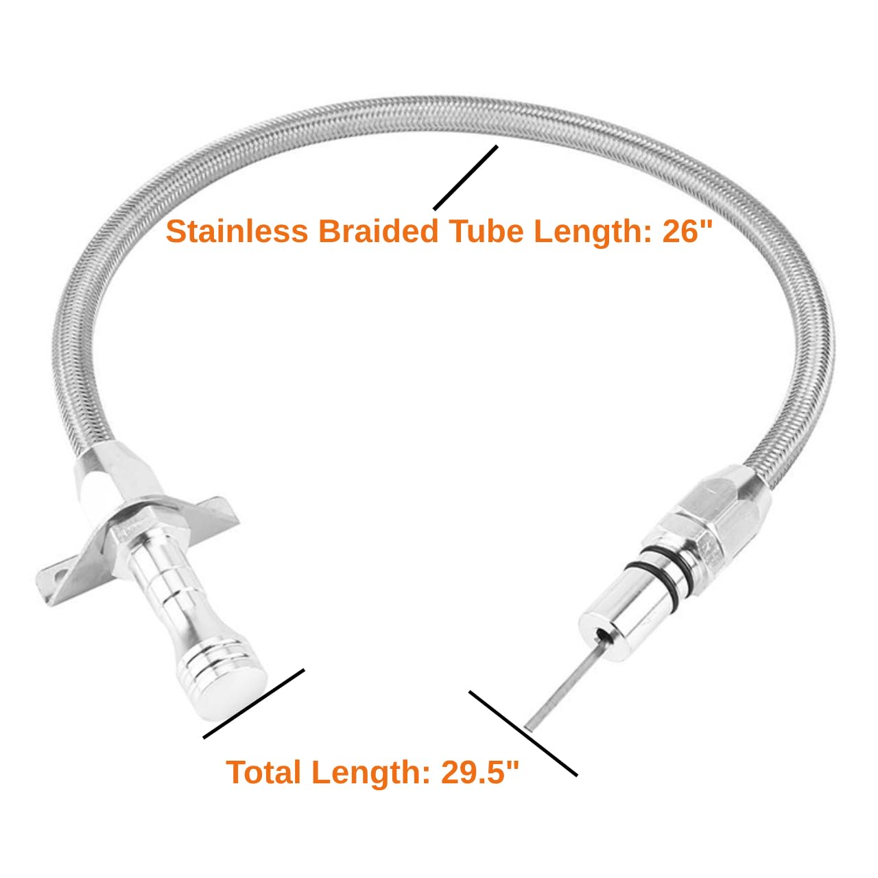 GM 700R4 Flexible Stainless Steel Transmission Dipstick - BBC Applications 12 thumbnail image