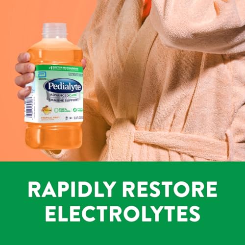 Image of Pedialyte AdvancedCare Electrolyte Solution Has PreActivPrebiotics | Hydration Drink | Tropical Fruit, 1 Liter