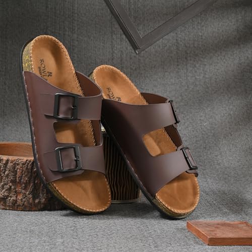 Image of ROWLANS Men's Ethnic Slippers - Elegant, Traditional & Comfortable Footwear