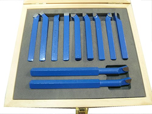Set 11 utensili brasati per tornio 10mm