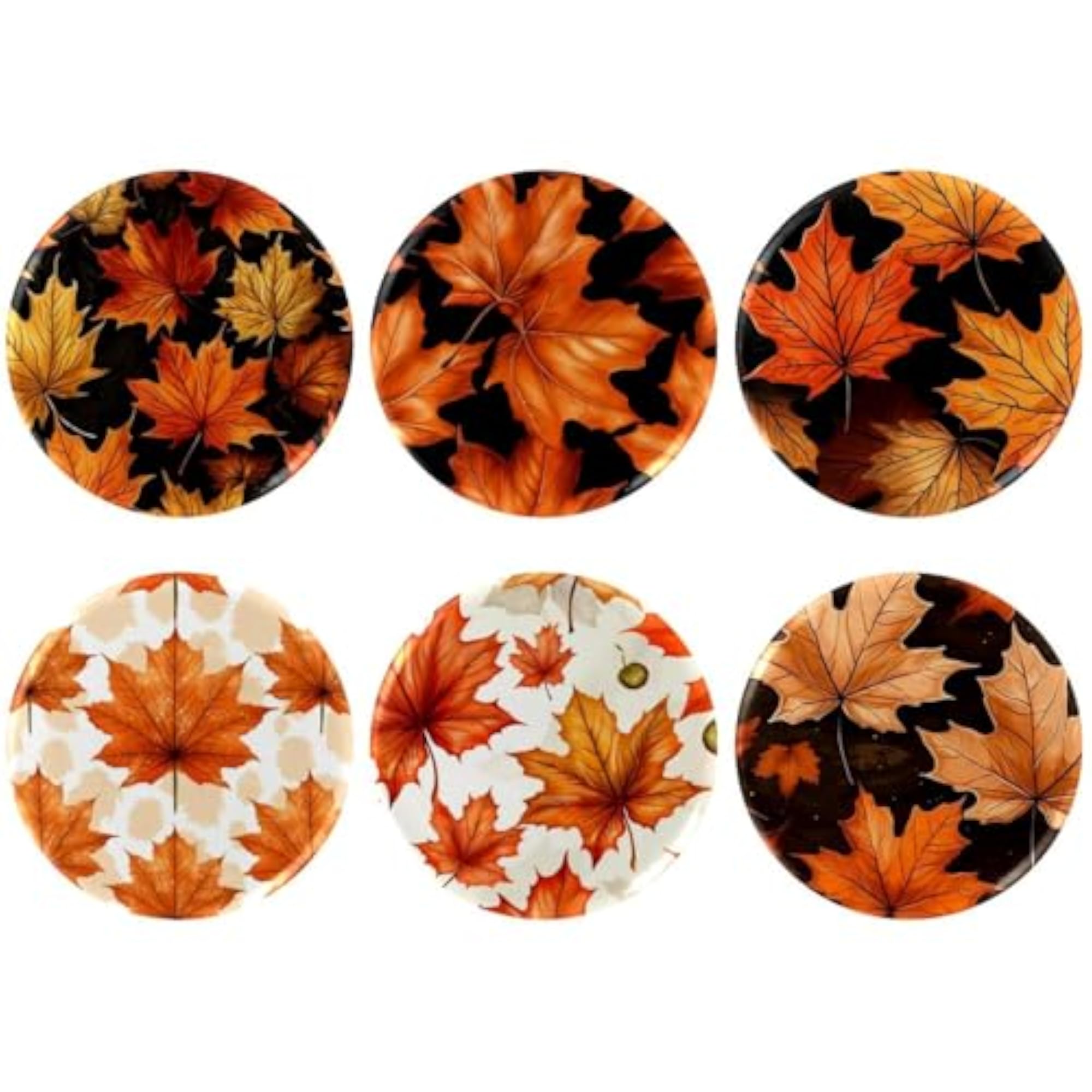 Children's Maple Leaves Trendy Button Pins 6-Pack