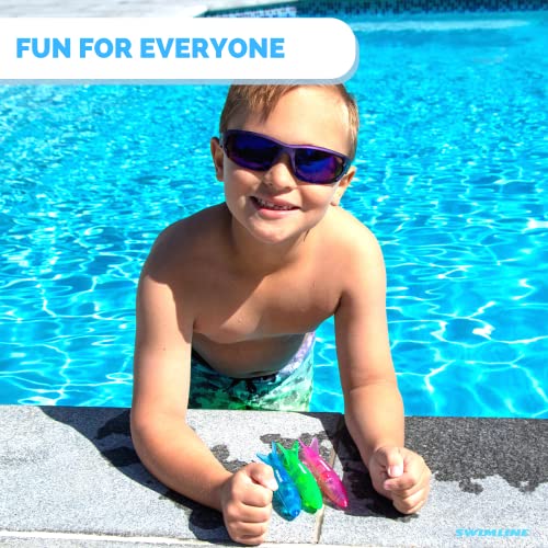 Swimline Original 3-Pack Diving Toys LED Light-Up Glowing Fun Torpedo Turbos Catch The Fish Retrieval Game for Swimming Pool & Bath Tub for Kids Multi Color Flashing Underwater Dive Practice Learn by Swimline - Image 5
