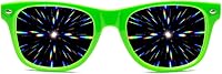 Vista 17 de GloFX Lentes de difracción definitiva, efecto prisma 3D arcoíris con marcos negros mate, gran accesorio para edm, concierto y rave