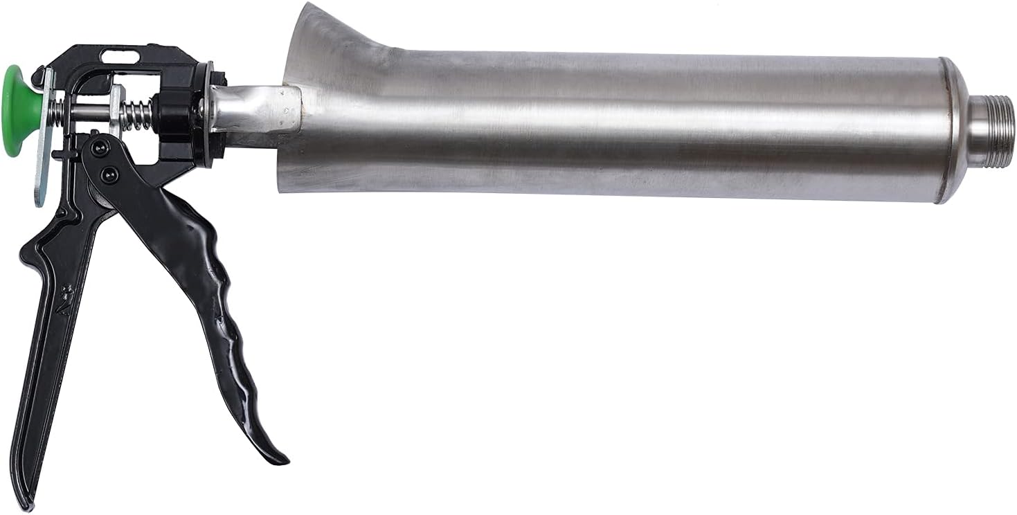 Stainless Steel Hand Caulking Gun Mortar Applicator Sprayer Grout, Hand Caulking Guns, Cement Grout Mortar Caulk Pointing Grouting Gun, Brick Mortar Sprayer Applicator Tool, (US Stock)