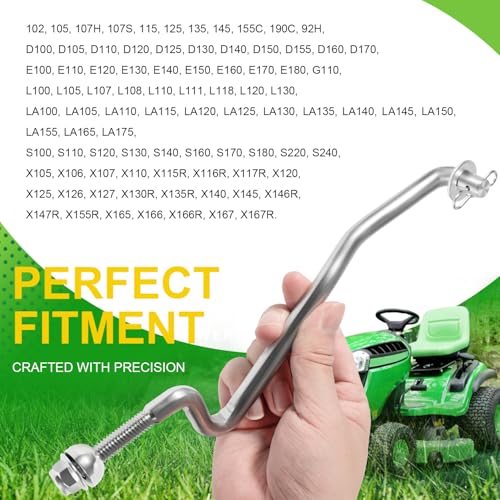 GX20497A Front Draft Arm Kit Deck Lift Linkage Hanger Arm Assembly for John Deere GX20497 M112982 H135891 24M7044 M144705, for 102 115 125 155C D155 LA L100 L120 L130 LA120 D140 X S E Series