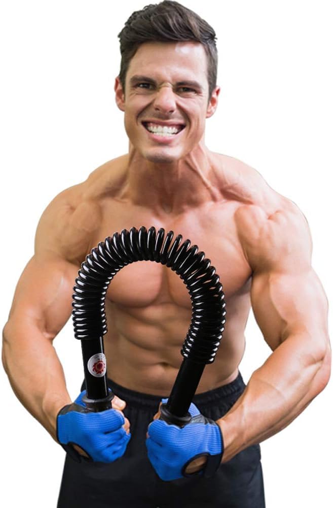 Power Twister Bar - klatka piersiowa, biceps, ramię i ramię budowniczy sprężynowy drążek skrętny do ćwiczeń, drążek wzmacniający ramię, sprzęt do treningu górnej części ciała, domowe narzędzie do