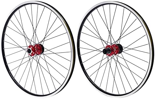 29 Inch Mountain Bike Wheelset, Aluminum Alloy Rim Disc Brake MTB Wheelset, Quick Release Front Rear Wheels Black Bike Wheels