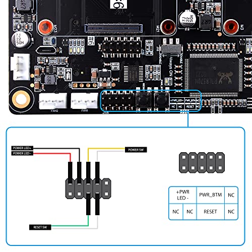 Kit de gabinete ITX GeeekPi con ventilador para DeskPi Super6C miniatura 5