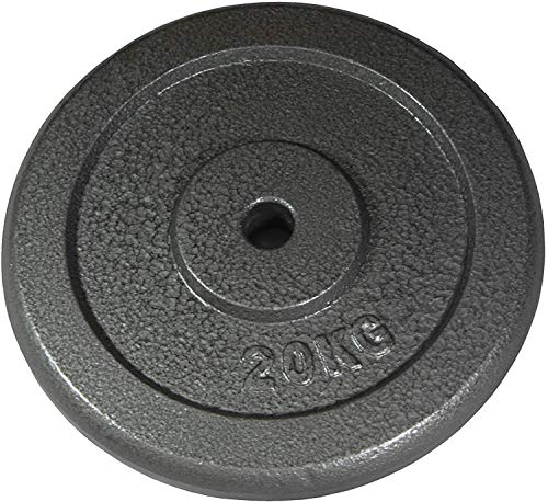 Lisaro Hantelscheiben 20kg | 1 x 20kg Gewichtsscheibe | Bohrung Ø 30/31 mm...