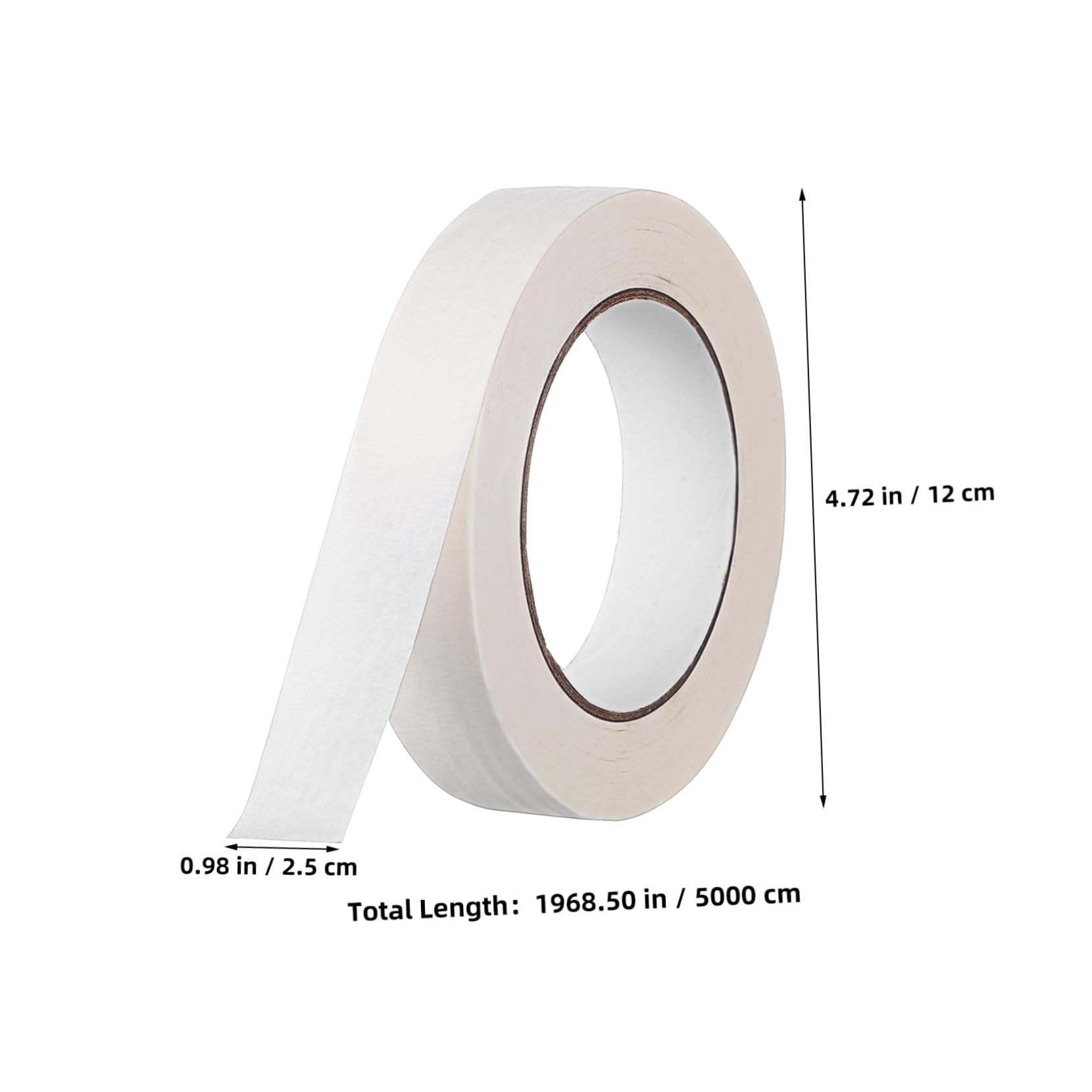 6rollen Abdeckband Weißes Malerband Kreppband Zeichenband Farbpapierrolle Autolackierband Klebebandrolle Flüssigkrepp Malerband Basteln Projekten