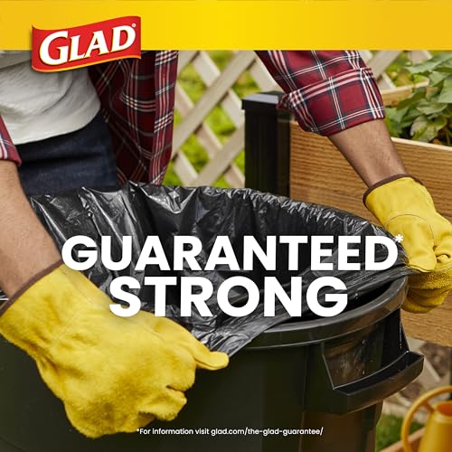 Image of Glad Large 30 Gallon Trash Bags, Unscented Heavy Duty Garbage Bags, Forceflex with Drawstring, 30 Count (Packaging May Vary)