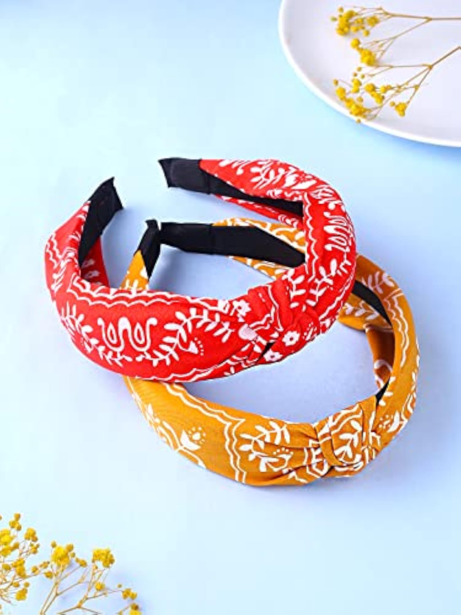 2 Pcs Knot Fabric Headband Set, Stylish Design