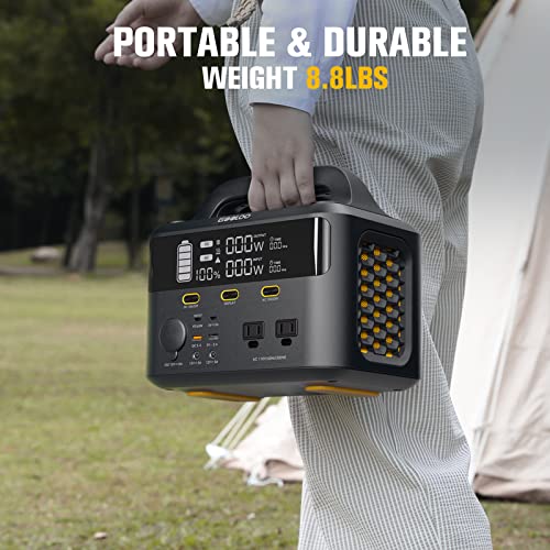 Gooloo Gtx300 Power Station, 300Wh Portable Power Station, Outdoor Solar Generator For Home Use With 110V/300W (Surge 600W) Ac Outlet, Battery Backup Power Supply For Camping Emergency Power Outages #TOP4