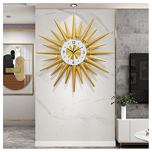 Horloges murales silencieuses et sans tic-tac en métal doré 58cm