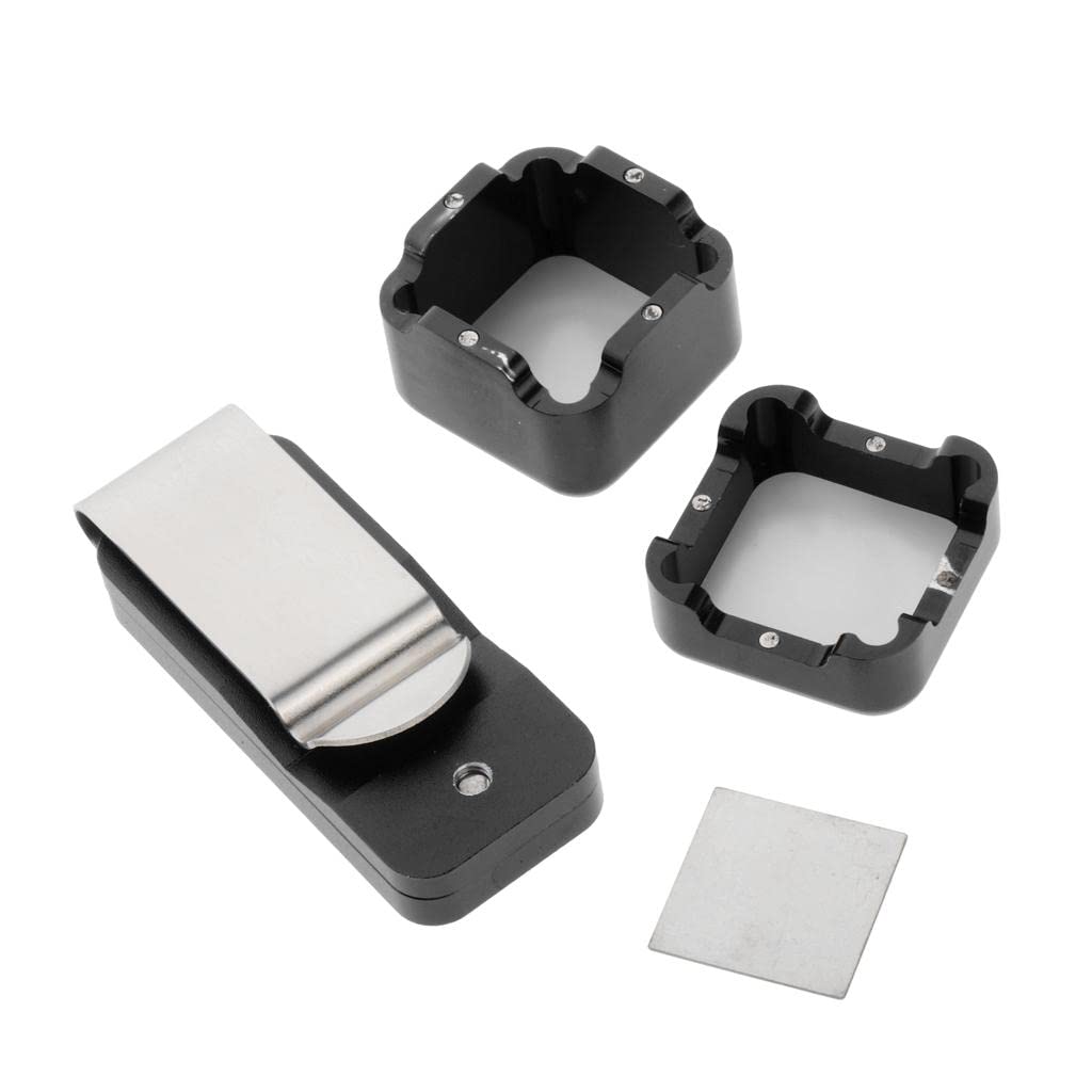 Bilard Cue Chalk Case Holder kreda nośnik metalowe pudełko z klipsem czarny