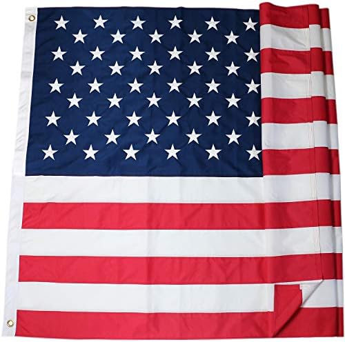 DLORY 6x10 FT American Made USA Flag Deluxe Long Lasting Outdoor US Flag Fade Resistant Embroidered Stars and Sewn Stripes USA Flag