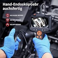 Endoskopkamera mit Licht, Qimic Endoskop-Kamera Handy 8mm IP67 Inspektionskamera, 4.3" HD Rohrkamera mit 8 LEDs, wasserdichte Kanalkamera für Tools – Ansicht 8