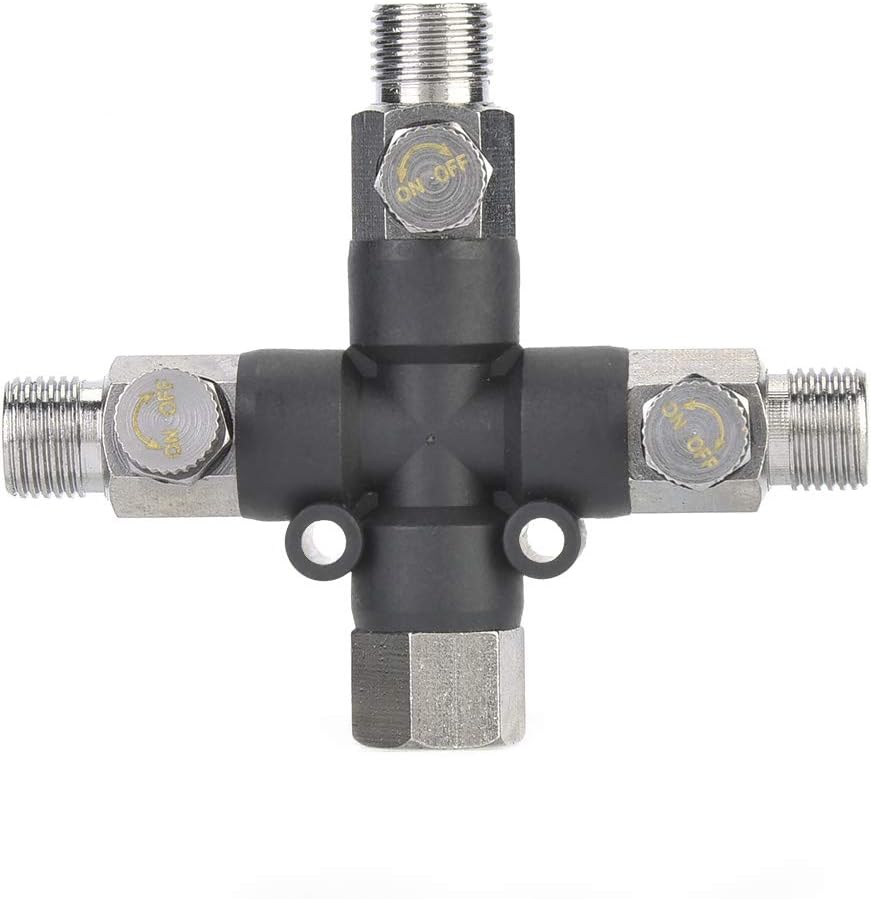 3 Way Airbrush Hose Joint Air Spliter Fitting 1/8" 3 Way Airbrush Air Hose Manifold Adaptor for Airbrush Connecting