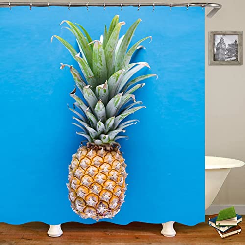 Rideau de douche ananas 180x200 cm KnSam en polyester imperméable