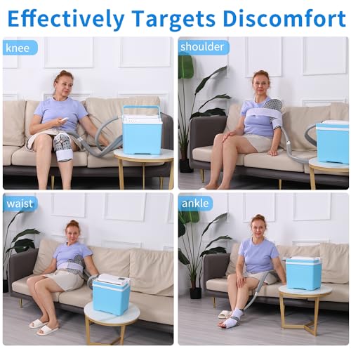 Ice Machine for Knee After Surgery, Whisper-Quiet Cold Therapy System with Remote Control, Programmable Timer, Cryotherapy for Ankle, Shoulder, Lumbar, Knee Pain Relief, Full Coverage Compression Pad - Image 6