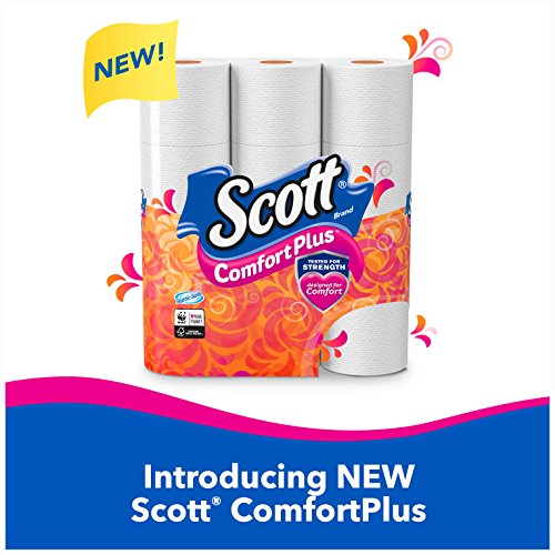 Scott ComfortPlus Toilet Paper, Equal to 36 Regular Rolls), Septic Safe Bath Tissue, White, 9 Count (Pack of 1) - 3