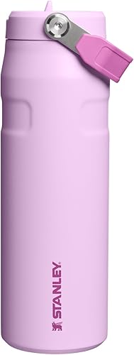 Miniatura 33 de Stanley IceFlow - Botella de agua con pajilla abatible 2.0 de 16 onzas, popote integrado con apertura más grande, ligera y resistente a fugas, acero
