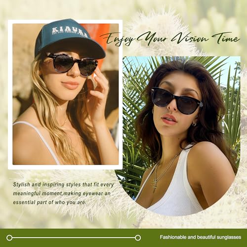 EASY READ 2 Pack Sunglasses for Women,Fashion Outdoor Womens Sunglasses with UV400 Protection2