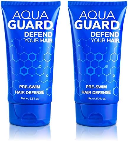 AquaGuard Pre-Swim Hair Defense | Prevents Chlorine Damage + Softens Hair While Swimming | Paraben and Gluten Free, Vegan, Color Safe, Reef Safe, Leaping Bunny Certified | 5.3 oz (2 Pack)