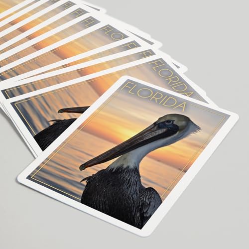 Lantern Press Florida Pelican Baraja de 52 cartas póker miniatura 5