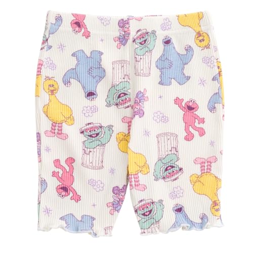 Image of Sesame Street Ribbed T-Shirt and Shorts Outfit Set Newborn to Little Kid Sizes (0-3 Months - 5)