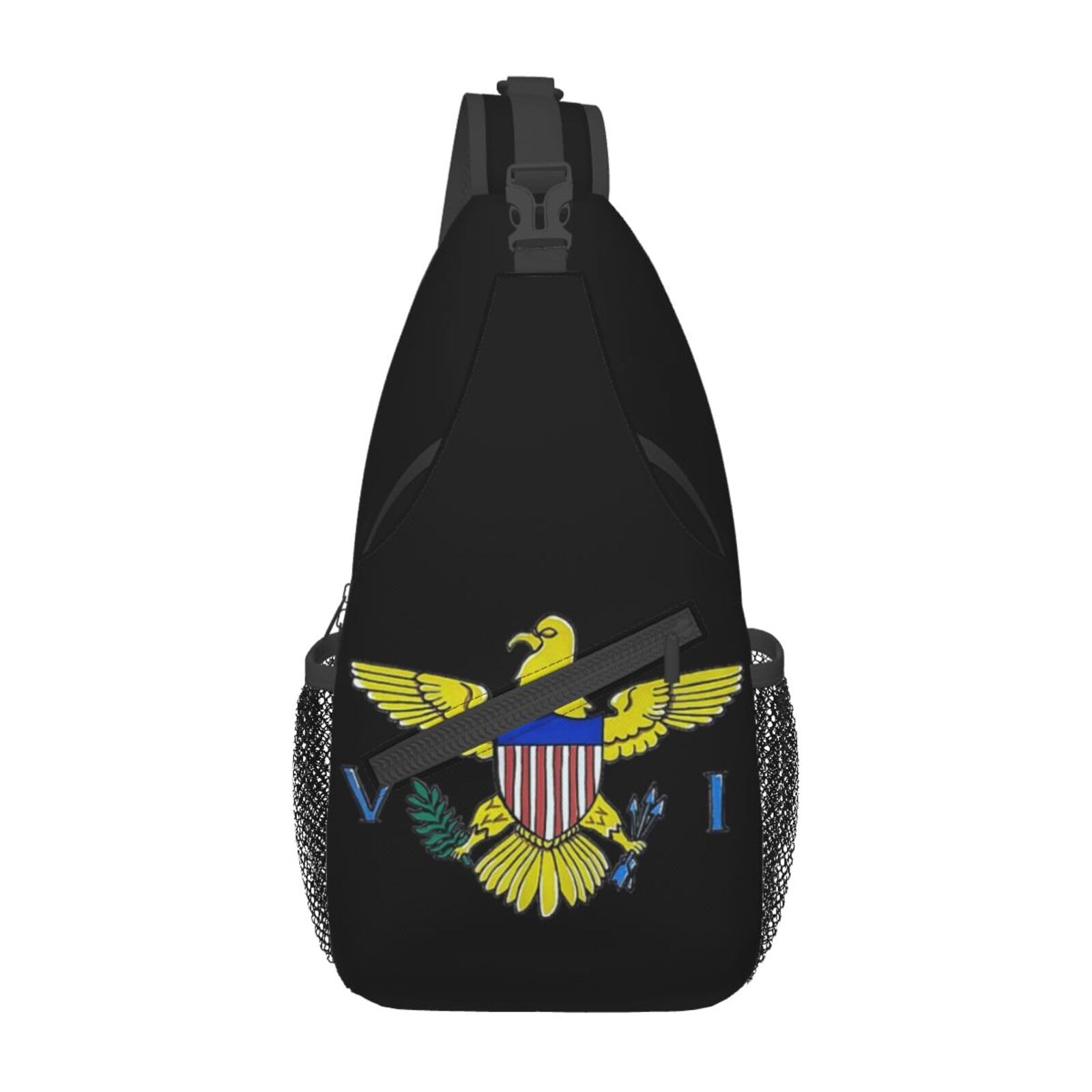 skdjowu Virgin Islands Flag Sling Bag Crossbody Backpack Virgin Islands Travel Hiking Daypack Shoulder Chest Bag for Women Men — image 1