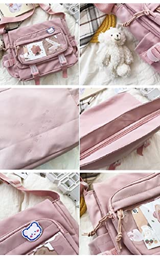 Kawaii Bag Kawaii Backpack Japanese Harajuku Backpack Crossbody Bags for Women Messenger Bag Shoulder Bag (pink)4