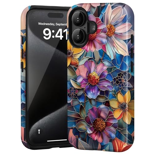 Coque iPhone 17 esthétique avec fleurs vibrantes style chic pour filles