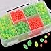 SILANON Soft Fishing Beads Assortment Kit,1000pcs Glow Beads Fishing Bait Eggs Luminous Oval Round Plastic Rig Beads Fishing Tackle Saltwater for Steelhead Trout