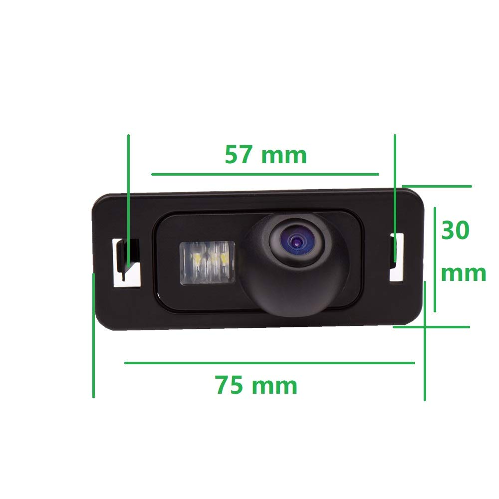 Telecamera per retromarcia, impermeabile, visione notturna, per auto, per parcheggio, luce targa (nero), per BMW Serie 3, 5, E39 E60 E90 E91 E92 X5 E53 E70, X6, X3 F25 E83 X1 E81