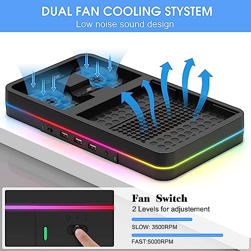Keplug CDN629 Dual Cooling Fan And Cooling Stand For Xbox Series X/S Console/Controller,Xbox Dual Controller Charger Station thumb #2