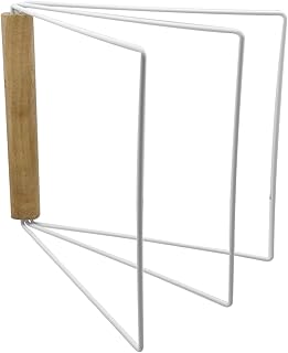 HEVSTIL Estante de secado de paños de cocina plegable de 3 brazos, soporte para toallas de mano, estante de almacenamiento de paños de cocina blanco para cocina del hogar