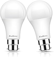 EvaStary 17W Bayonet Light Bulbs, 150W Equivalent 6000K Bayonet Daylight Bulbs, B22 LED Light Bulbs Bayonet 1500LM, A60 BC GLS Energy Saving Bulbs, Not-Dimmable, 2Pack