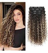 Clip in Hair Extensions, FLUFYMOOZ 4PC 100% Pure Protein Silk Hair Extensions Long Soft Natural H...