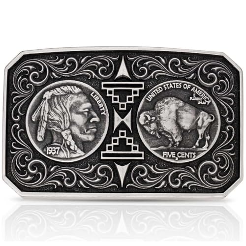Image of Montana Silversmiths Southwest Series Attitude Western Belt Buckle