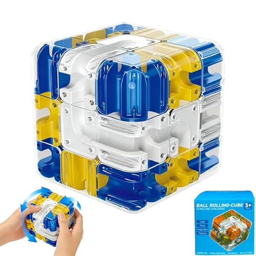3D Rolling Ball Maze Cube, Marble Labyrinth Cube, 3D...