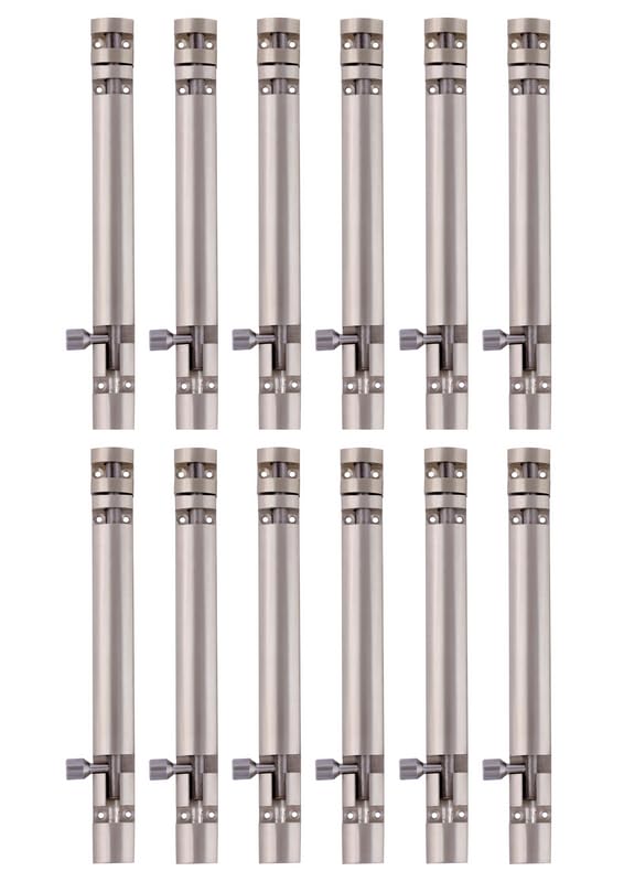 Image of Premium Heavy Aluminium 8 Inch Tower Bolt | Door Stopper | Door Lock Latch for Home, Office Doors,Main Doors,Windows | kundi | chitakni | Chitkini(Satin Finish)(Pack of 12)