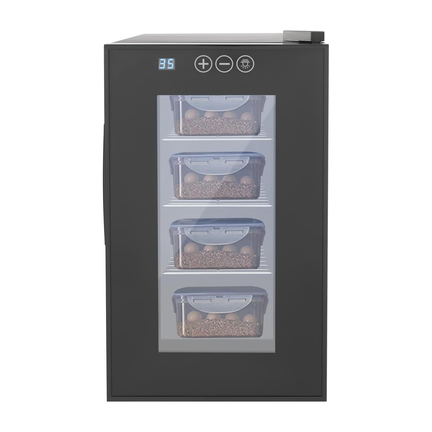 Incubadora Inteligente para Huevos De Reptiles De 6,08 Galones con Pantalla Led, 3 Estantes Extraíbles Y Control Constante De Temperatura Y Humedad para Una Eclosión óptima.