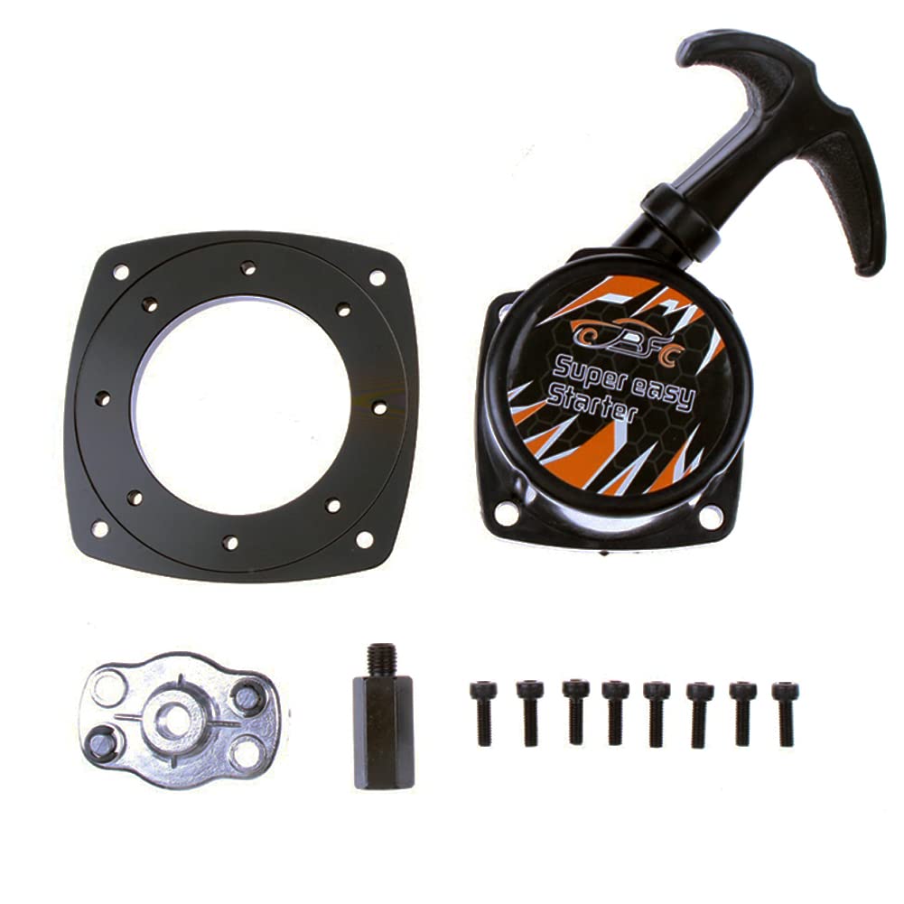 FLMLF Arrancador súper fácil de tirar (mango negro) para motor Zenoah Chongyang 23CC 26CC 29CC Rovan 23-30.5CC