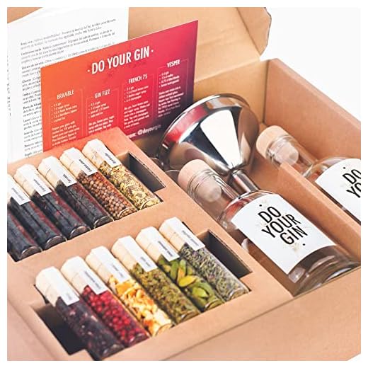 DO YOUR GIN | Kit Infusion D'alcool Pour Fabrication De Gin | Cadeaux D'anniversaire | Cadeaux Sympas Pour Hommes & Femmes | Cadeau Pour Noël, St-Valentin, Fête Des Pères & Mères | Bouteilles & Épices