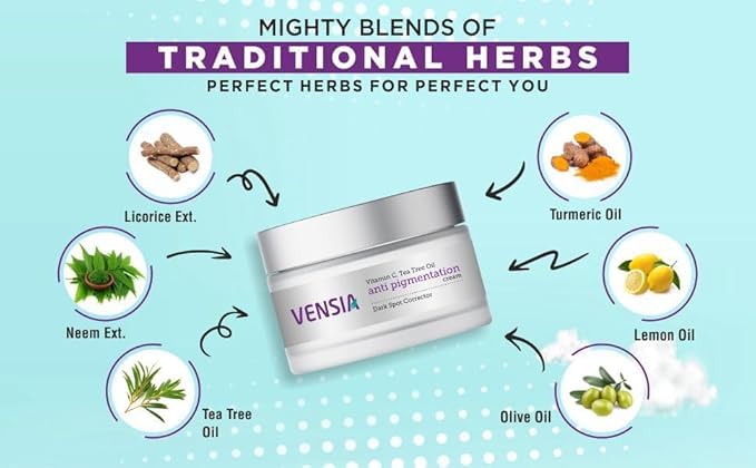 VENSIA Anti Pigmentation Cream | Removes Dark spots, Fine Lines, Wrinkles & Ageing Spots Suitable for Women/Men - All Skin Types - 30 gm| Even Skin Tone - Pigmentation removal